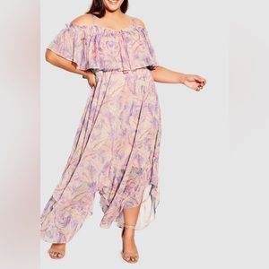 Arna York Blush St Tropez Cold Shoulder Dress Size 22/24